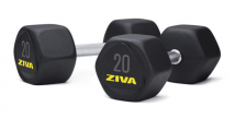 Гантель обрезиненная ZIVA ZSL-PRHD-6064-YL 30 кг (пара)