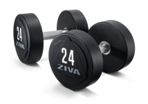 Гантели уретановые ZIVA ZVO-DBPU-1659-GY 46 кг (пара)